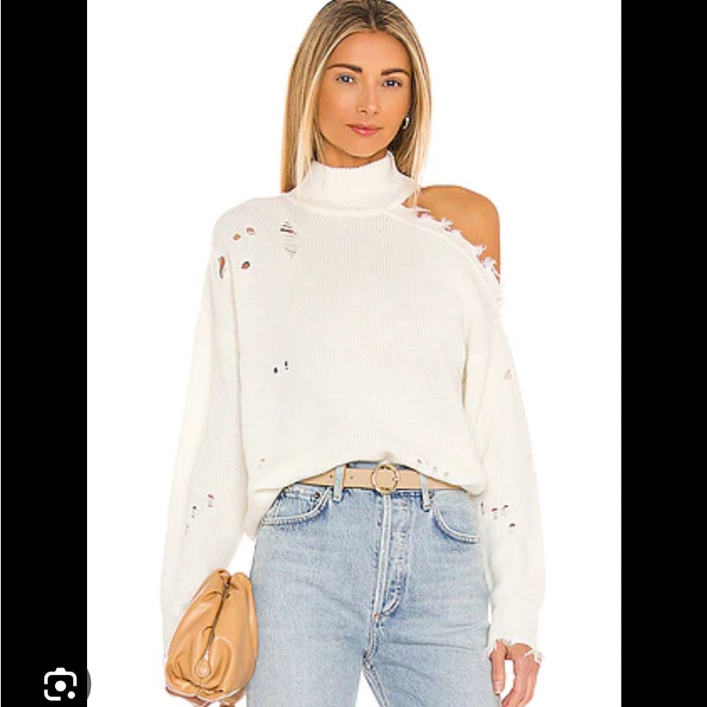 LOVERS AND FRIENDS SIZE SMALL COLD SHOULDER TURTLENECK